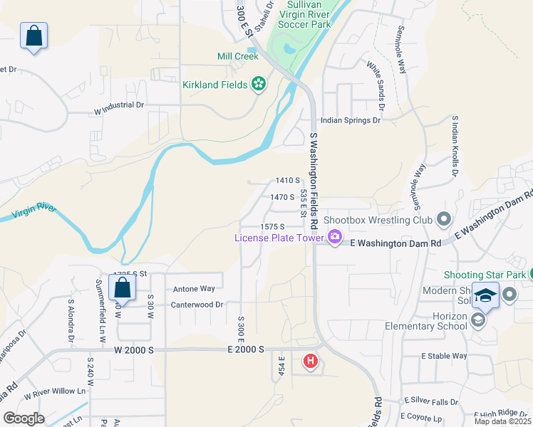 map of restaurants, bars, coffee shops, grocery stores, and more near 1675 South Carma Street in Washington