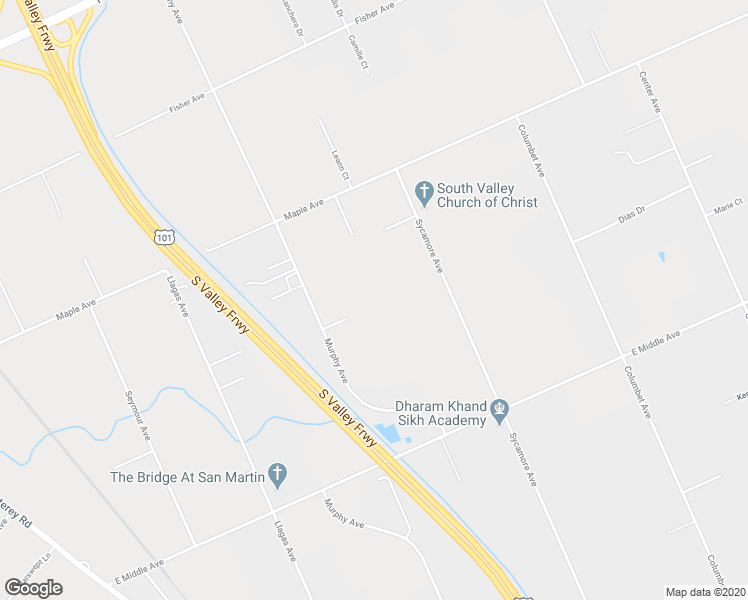 map of restaurants, bars, coffee shops, grocery stores, and more near 15070 Murphy Avenue in San Martin