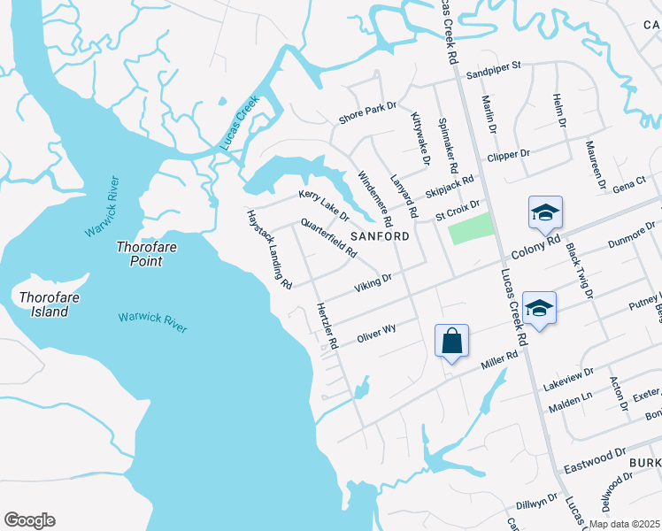 map of restaurants, bars, coffee shops, grocery stores, and more near 578 Haystack Landing Road in Newport News