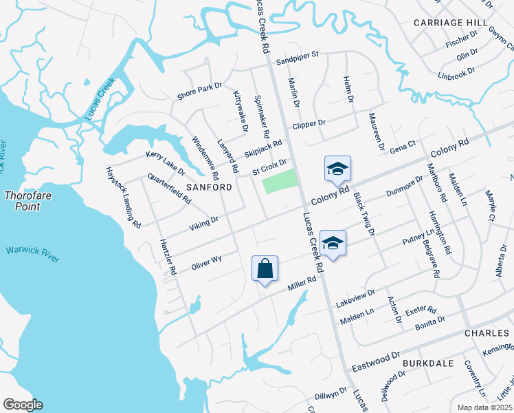 map of restaurants, bars, coffee shops, grocery stores, and more near 402 Saint Tropez Drive in Newport News