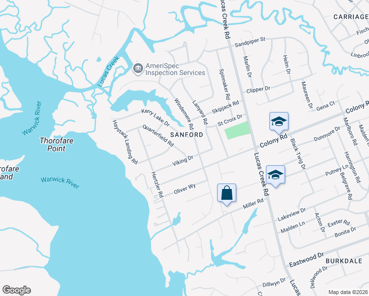 map of restaurants, bars, coffee shops, grocery stores, and more near 505 Quarterfield Road in Newport News