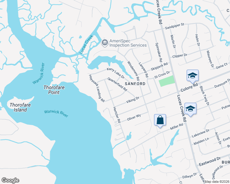 map of restaurants, bars, coffee shops, grocery stores, and more near 578 Haystack Landing Road in Newport News