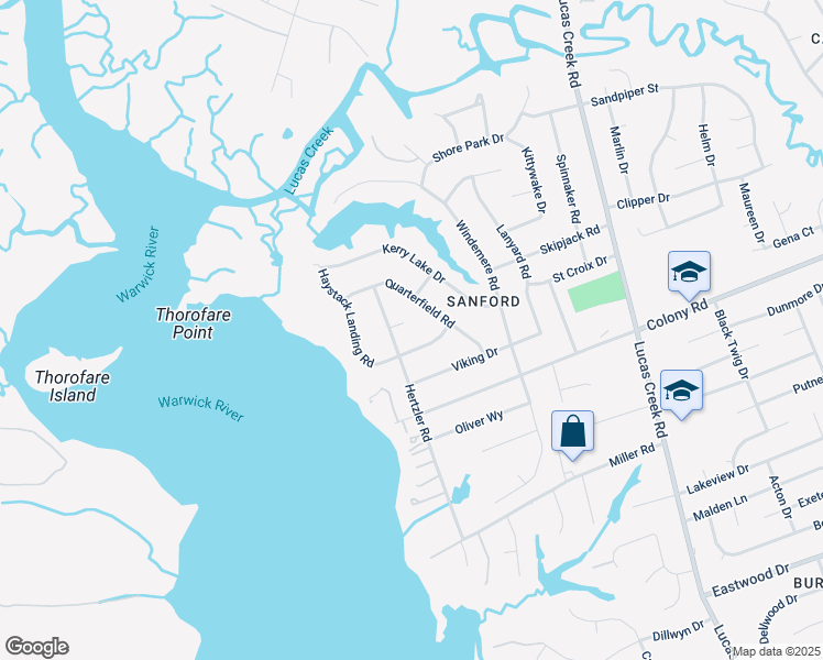 map of restaurants, bars, coffee shops, grocery stores, and more near 578 Haystack Landing Road in Newport News