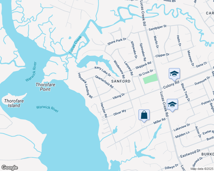 map of restaurants, bars, coffee shops, grocery stores, and more near 517 Quarterfield Road in Newport News
