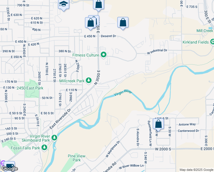 map of restaurants, bars, coffee shops, grocery stores, and more near Virgin River Trail in Washington