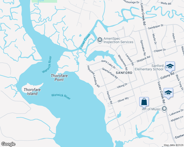 map of restaurants, bars, coffee shops, grocery stores, and more near 626 Haystack Landing Road in Newport News