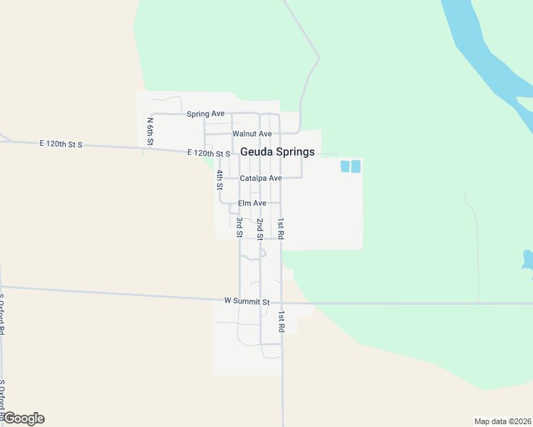 map of restaurants, bars, coffee shops, grocery stores, and more near 305 2nd Street in Geuda Springs