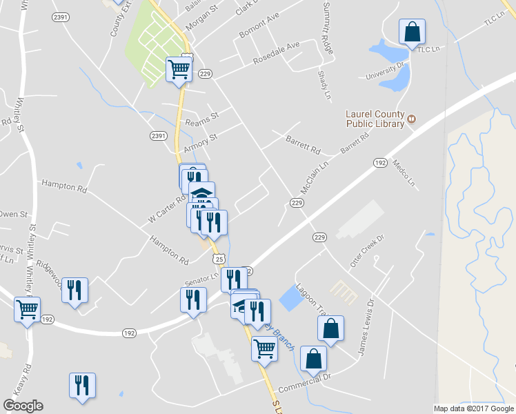 map of restaurants, bars, coffee shops, grocery stores, and more near 1660 Nevada Avenue in London