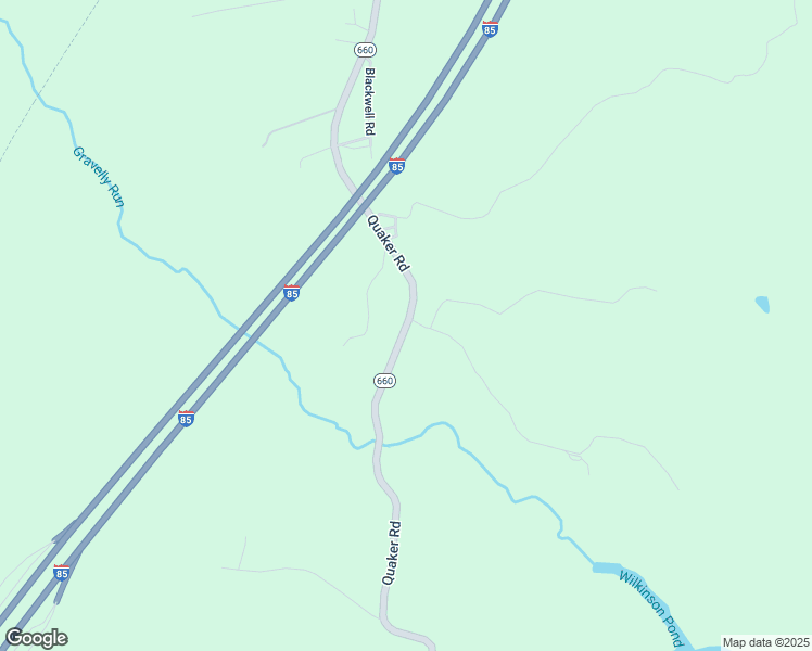 map of restaurants, bars, coffee shops, grocery stores, and more near 11623 Quaker Road in Dinwiddie