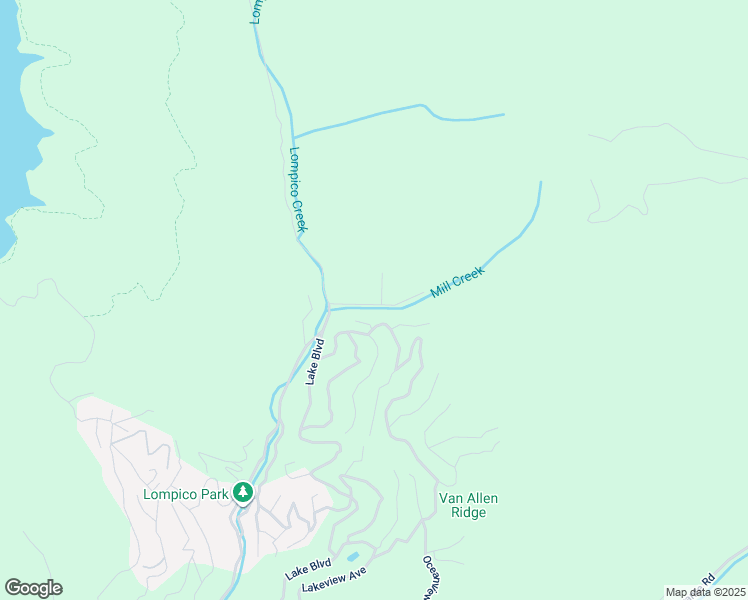 map of restaurants, bars, coffee shops, grocery stores, and more near Desear Way in Lompico
