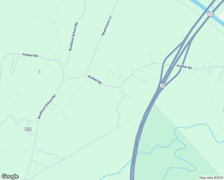 map of restaurants, bars, coffee shops, grocery stores, and more near 2561 Pocket Road in Hurt
