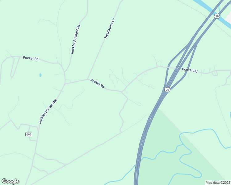 map of restaurants, bars, coffee shops, grocery stores, and more near 2561 Pocket Road in Hurt