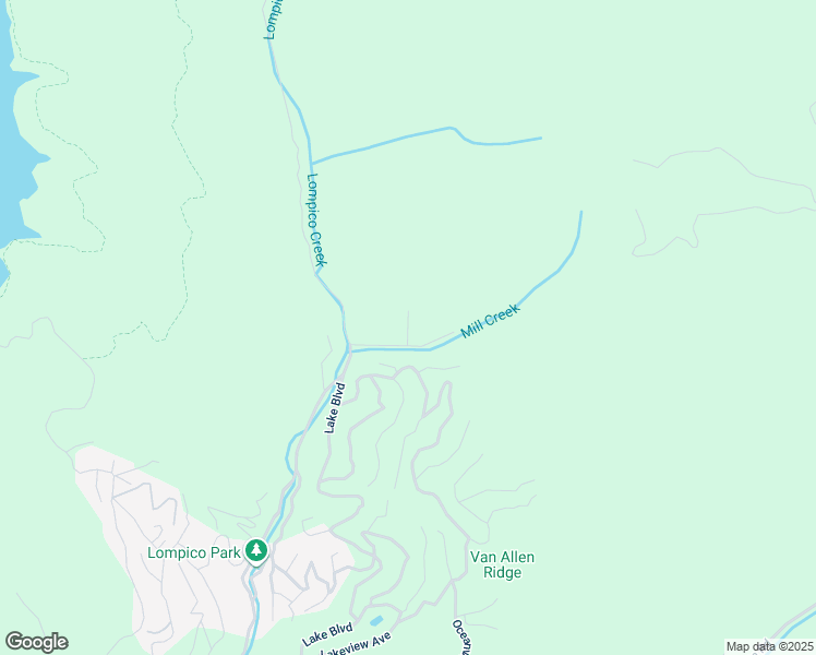 map of restaurants, bars, coffee shops, grocery stores, and more near Desear Way in Lompico