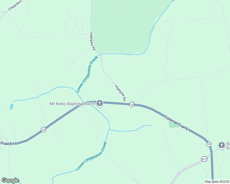 map of restaurants, bars, coffee shops, grocery stores, and more near 5857 Colonial Trail East in Surry