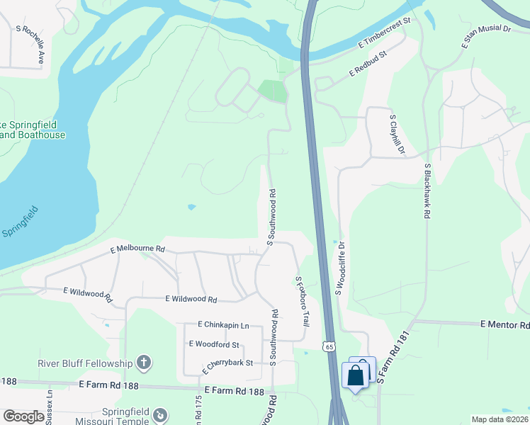 map of restaurants, bars, coffee shops, grocery stores, and more near 5453 North Shadywood Drive in Greene County