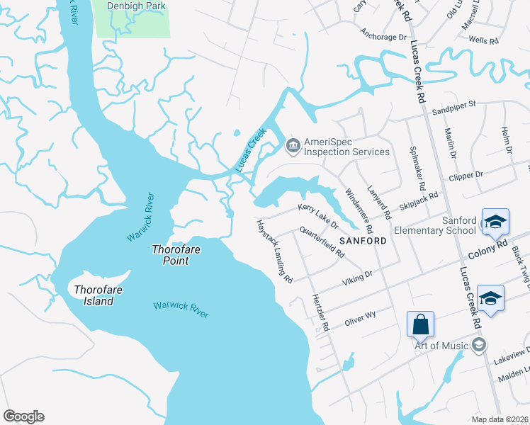 map of restaurants, bars, coffee shops, grocery stores, and more near 534 Kerry Lake Drive in Newport News
