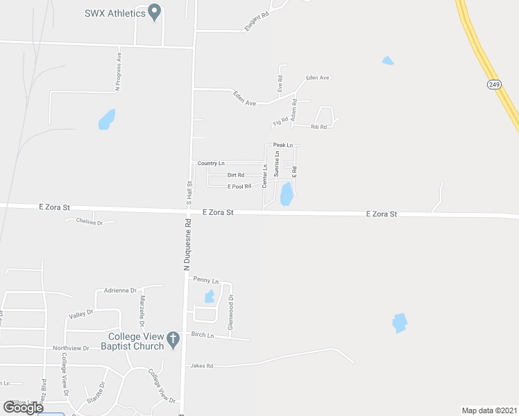 map of restaurants, bars, coffee shops, grocery stores, and more near 4575 East Zora Street in Joplin