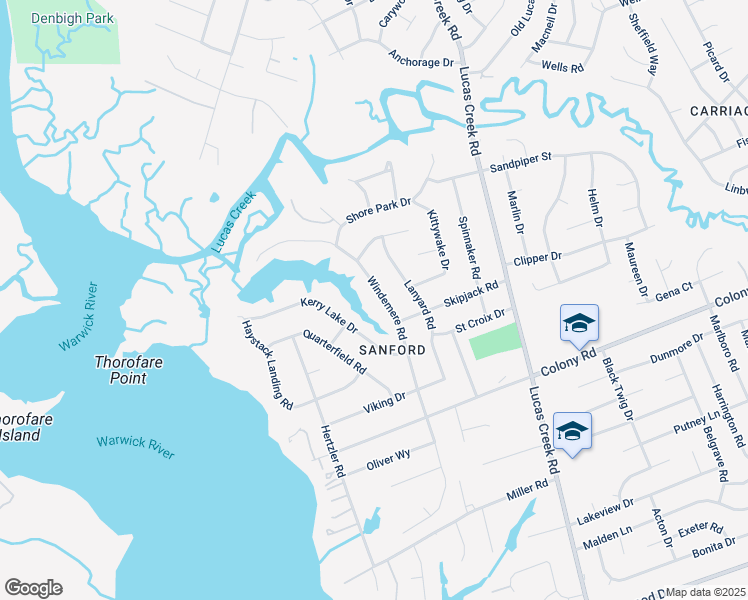 map of restaurants, bars, coffee shops, grocery stores, and more near 507 Windemere Road in Newport News