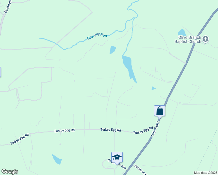 map of restaurants, bars, coffee shops, grocery stores, and more near 11610 Chigger Creek Road in Dinwiddie