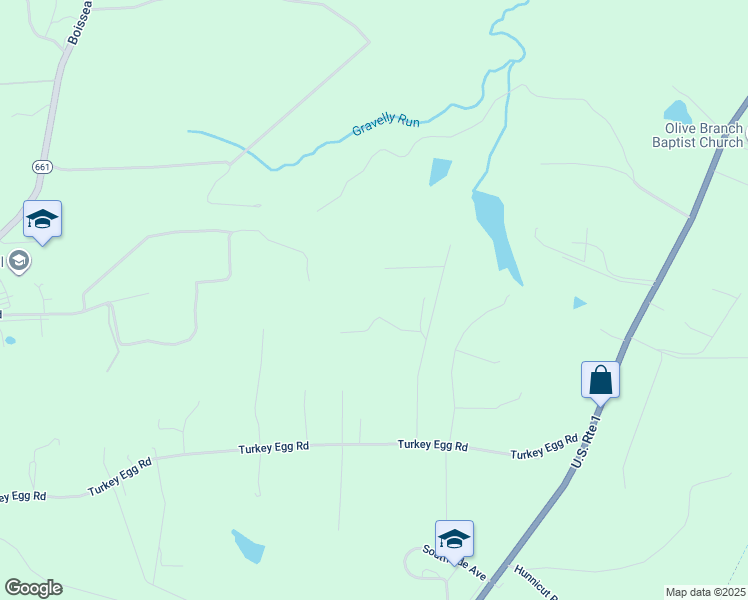 map of restaurants, bars, coffee shops, grocery stores, and more near 11610 Chigger Creek Road in Dinwiddie