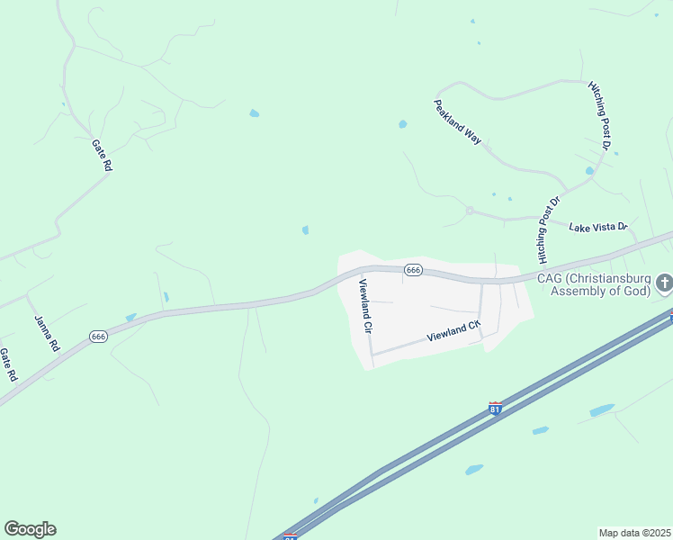 map of restaurants, bars, coffee shops, grocery stores, and more near 2420 Mud Pike in Christiansburg