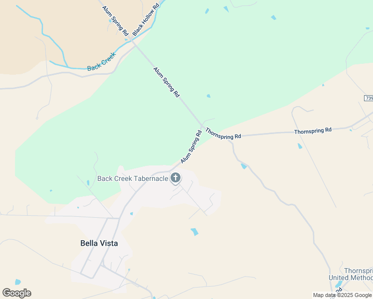 map of restaurants, bars, coffee shops, grocery stores, and more near 5885 Alum Spring Road in Pulaski
