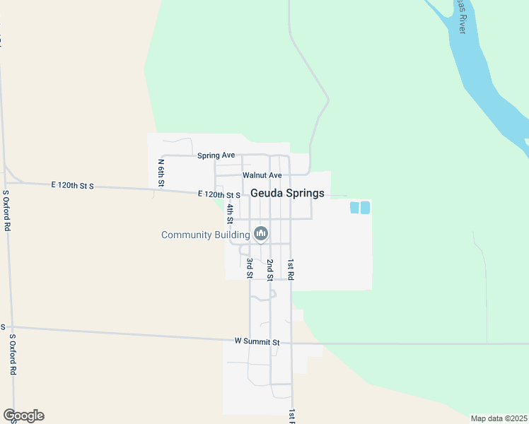 map of restaurants, bars, coffee shops, grocery stores, and more near 218-232 Catalpa Avenue in Geuda Springs