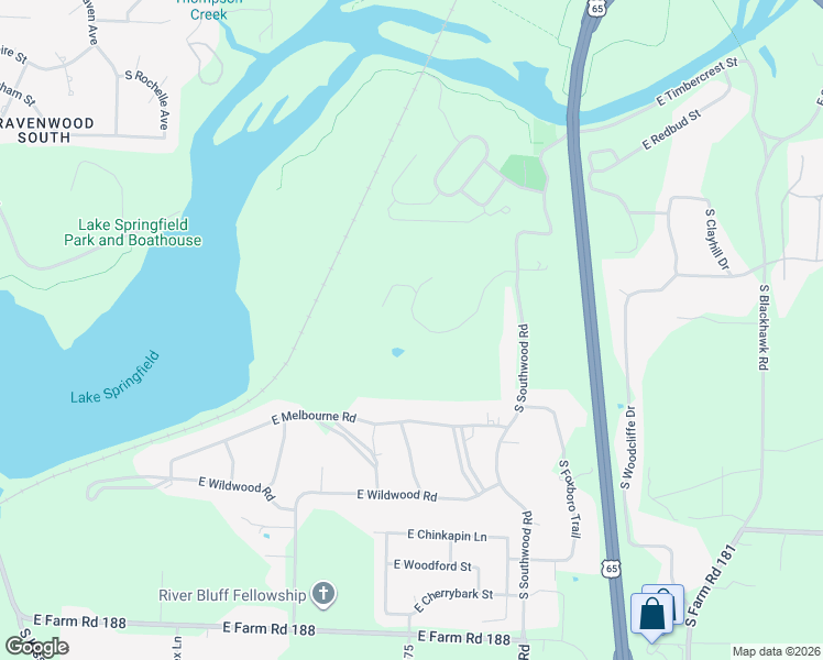 map of restaurants, bars, coffee shops, grocery stores, and more near 2875 East Kemmling Lane in Springfield