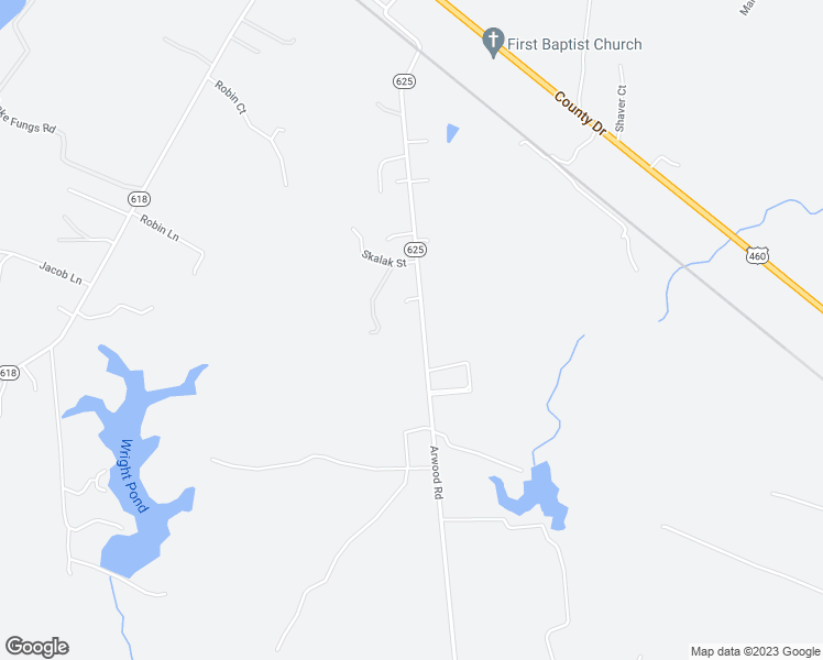map of restaurants, bars, coffee shops, grocery stores, and more near 14412 Arwood Road in Disputanta