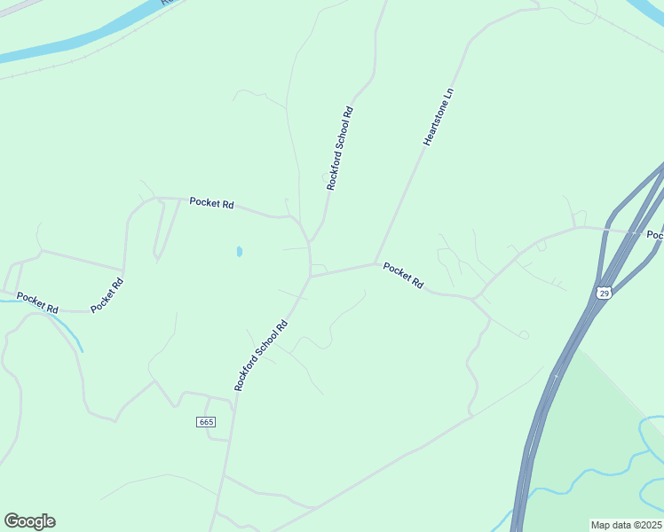 map of restaurants, bars, coffee shops, grocery stores, and more near 2920 Pocket Road in Hurt