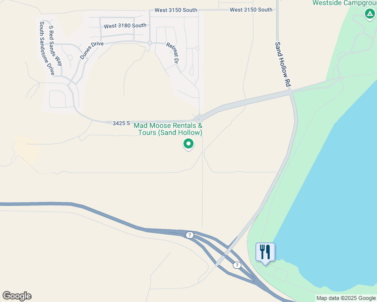 map of restaurants, bars, coffee shops, grocery stores, and more near Old Road in Hurricane