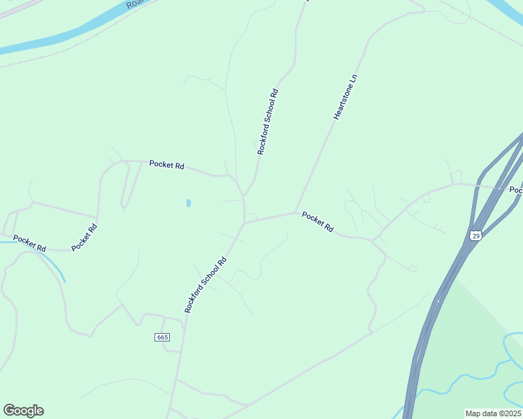map of restaurants, bars, coffee shops, grocery stores, and more near 2920 Pocket Road in Hurt
