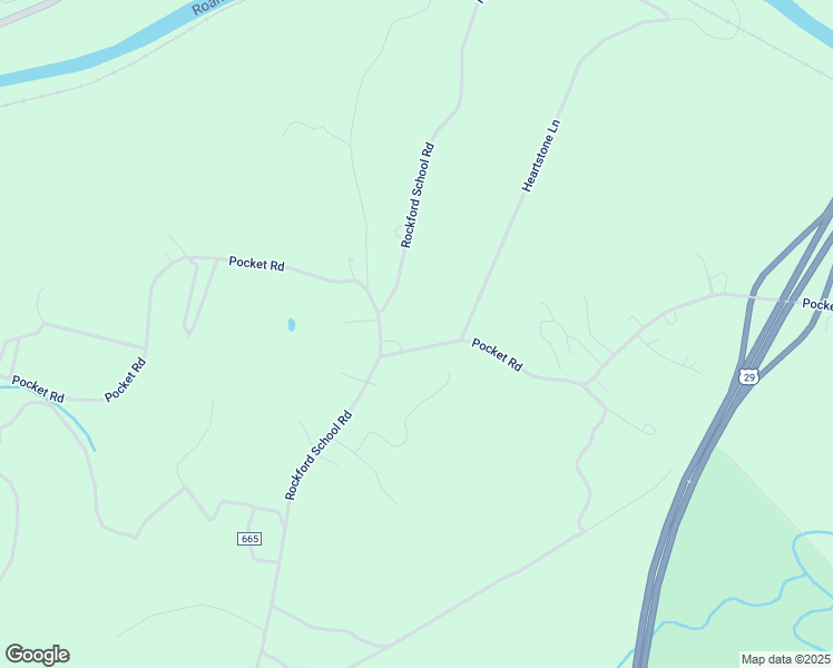 map of restaurants, bars, coffee shops, grocery stores, and more near 2880 Pocket Road in Hurt