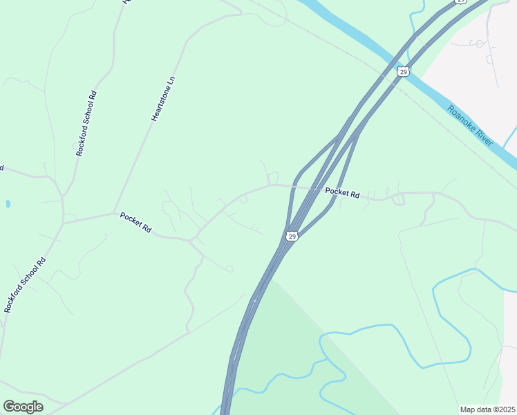 map of restaurants, bars, coffee shops, grocery stores, and more near 2205 Pocket Road in Hurt