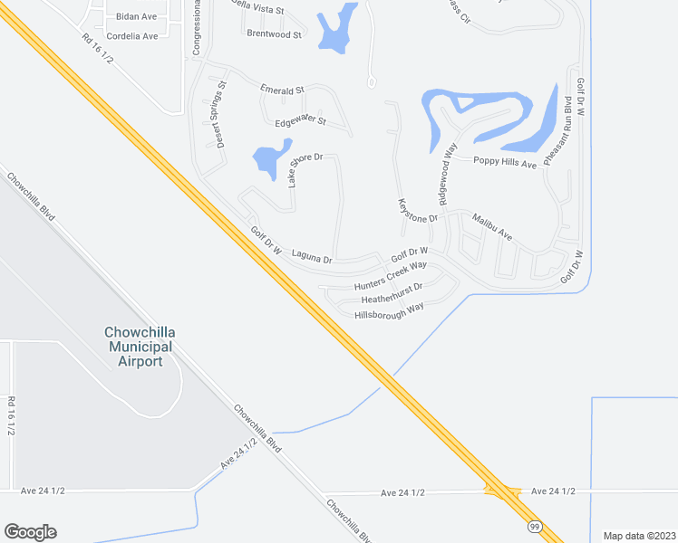 map of restaurants, bars, coffee shops, grocery stores, and more near 8865 Laguna Drive in Chowchilla