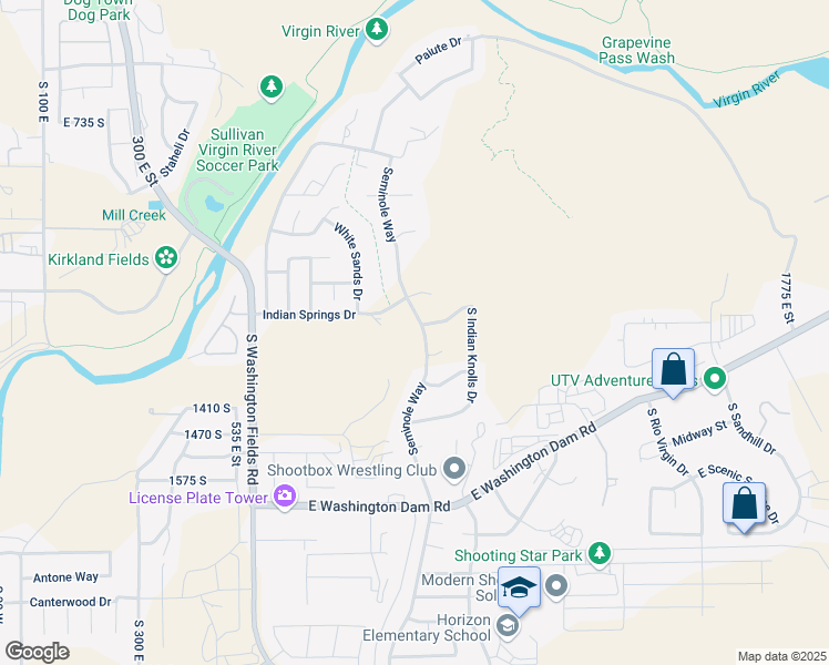 map of restaurants, bars, coffee shops, grocery stores, and more near 1194 Seminole Way in Washington
