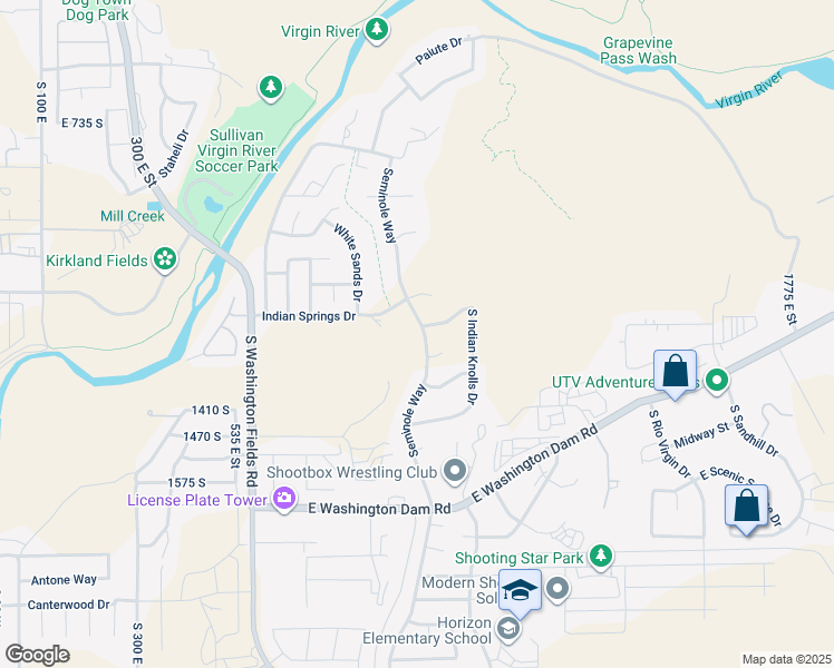 map of restaurants, bars, coffee shops, grocery stores, and more near 1194 Seminole Way in Washington