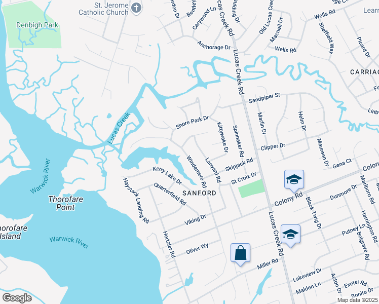 map of restaurants, bars, coffee shops, grocery stores, and more near 104 Binnacle Drive in Newport News