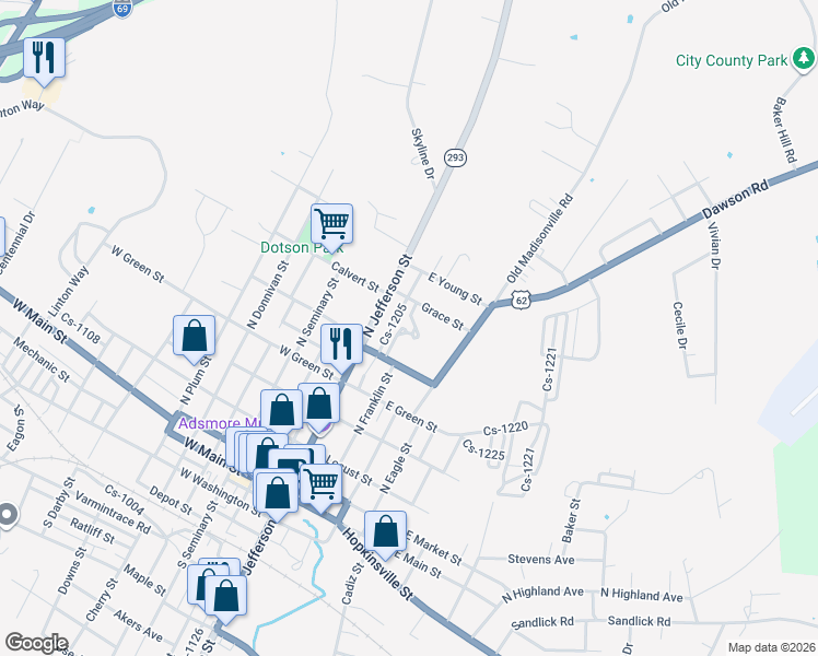 map of restaurants, bars, coffee shops, grocery stores, and more near 655 Grace Court in Princeton