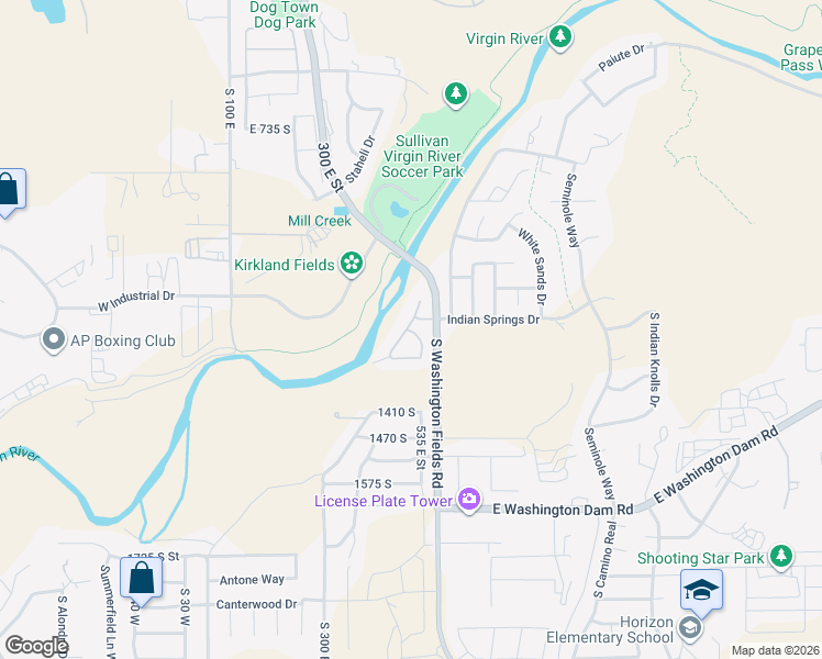 map of restaurants, bars, coffee shops, grocery stores, and more near 1160 South Washington Fields Road in Washington