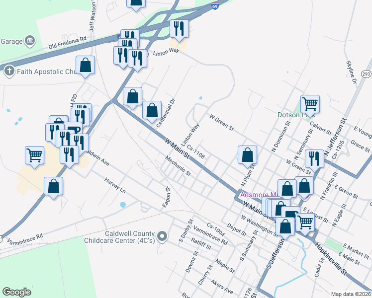 map of restaurants, bars, coffee shops, grocery stores, and more near Alley 15 in Princeton