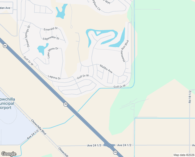 map of restaurants, bars, coffee shops, grocery stores, and more near 11447 Mirage Drive in Chowchilla