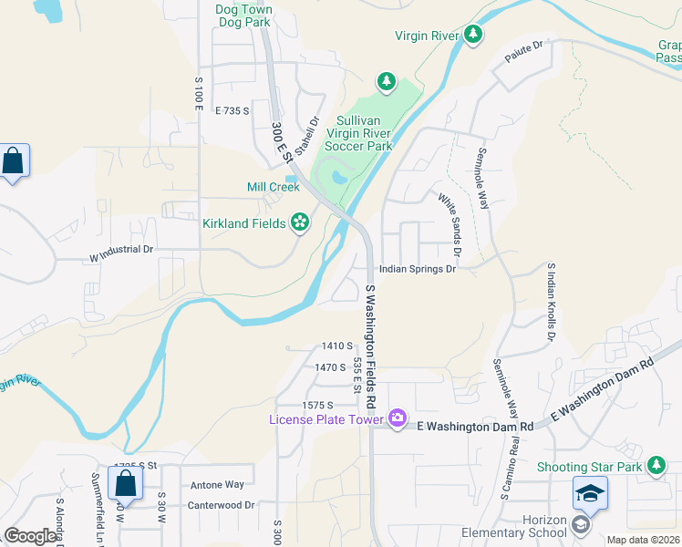 map of restaurants, bars, coffee shops, grocery stores, and more near 13 N River Rd in Washington