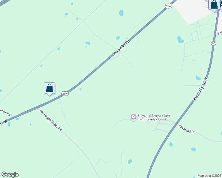 map of restaurants, bars, coffee shops, grocery stores, and more near 114 Rooster Road in Cave City