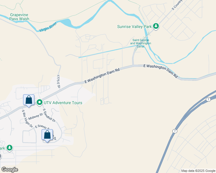 map of restaurants, bars, coffee shops, grocery stores, and more near 1112 South Granada Royale in Washington