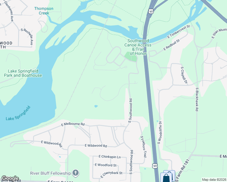 map of restaurants, bars, coffee shops, grocery stores, and more near 5409 North Shadywood Drive in Ozark