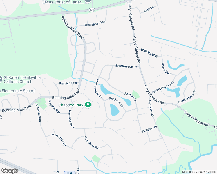 map of restaurants, bars, coffee shops, grocery stores, and more near 204 Pasture Lane in Yorktown