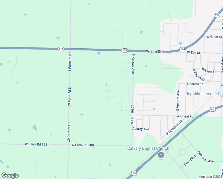 map of restaurants, bars, coffee shops, grocery stores, and more near 1187 W Lois Ln in Republic