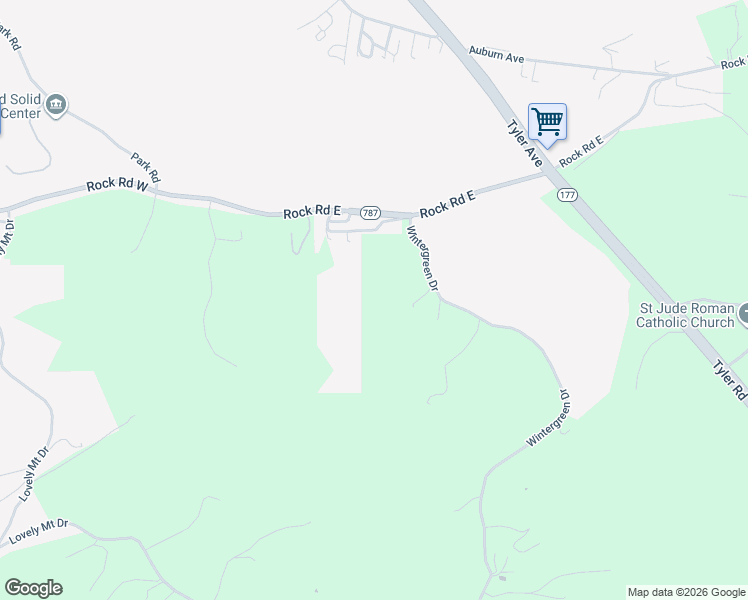 map of restaurants, bars, coffee shops, grocery stores, and more near 1895 Wintergreen Drive in Radford