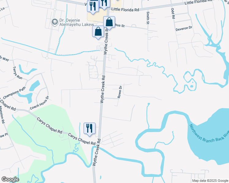 map of restaurants, bars, coffee shops, grocery stores, and more near 3 Crosby Circle in Poquoson